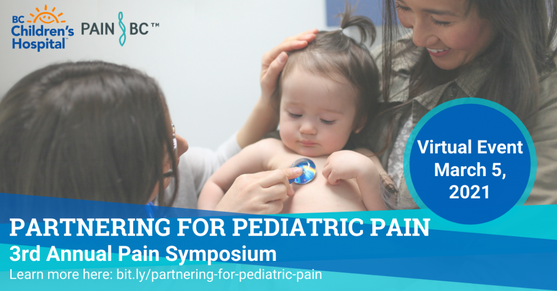 Pain BC sponsored conference, Partnering for Pediatric Pain, to be held